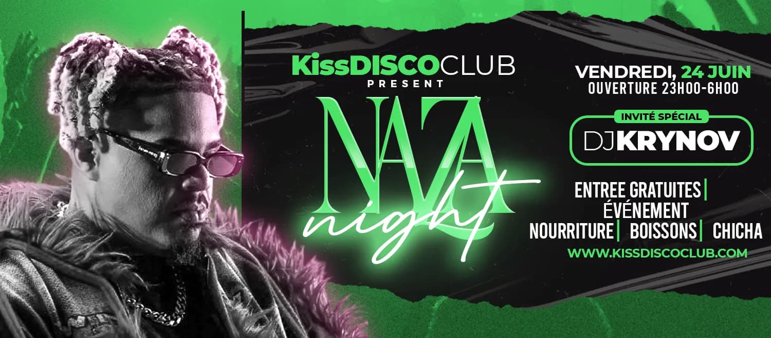 Affiche NAZA Night, un exemple de mon travail de design graphique