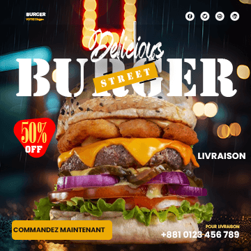 Un branding que da hambre: el banner de Burger Street