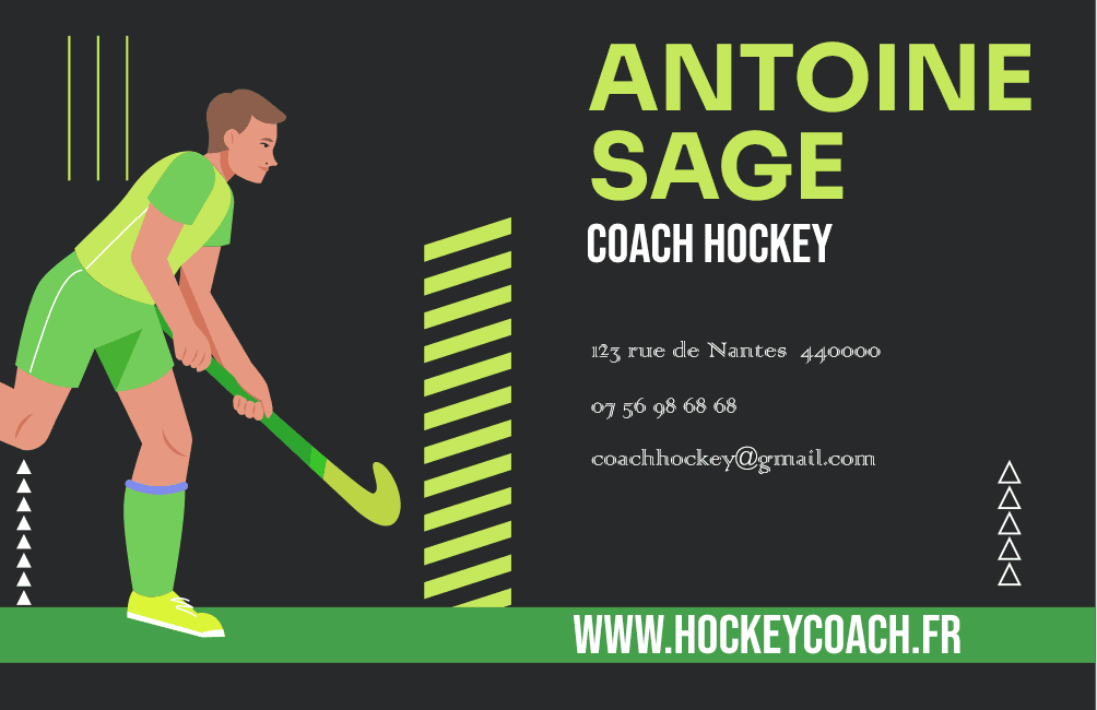 Carte de visite sportive : l'identité d'un coach de hockey